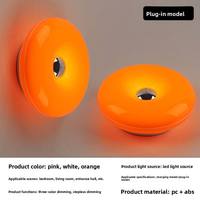 Nouvelle arrivée, lampe de bureau en forme de donut, lampe murale de chambre à coucher, moderne, minimaliste, décorative, LED blanc chaud, commande tactile, recharge USB, plastique ABS