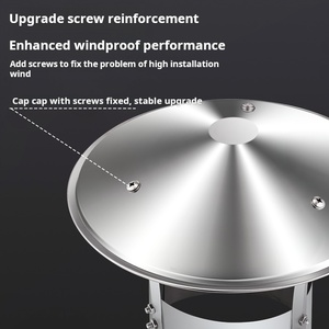 Accesorio para exteriores <span class=keywords><strong>de</strong></span> 80mm, cubierta <span class=keywords><strong>de</strong></span> <span class=keywords><strong>chimenea</strong></span> <span class=keywords><strong>de</strong></span> acero inoxidable, sombrero <span class=keywords><strong>de</strong></span> lluvia y nieve para tapa <span class=keywords><strong>de</strong></span> cubierta <span class=keywords><strong>de</strong></span> tubería <span class=keywords><strong>de</strong></span> <span class=keywords><strong>chimenea</strong></span> - Product Image 4