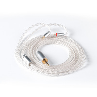 KBEAR 8 Core Berlapis Perak 2PIN MMCX QDC Kabel Audio Pengganti Kabel Earphone untuk KZ KS1 KS2 TRI Meteor IEM