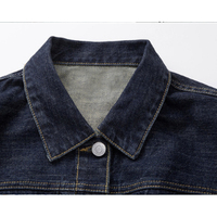 Veste en jean robuste pour homme, design personnalisé, boutonnée, avec logo sur le devant, respirante, coupe-vent, classique, manches longues