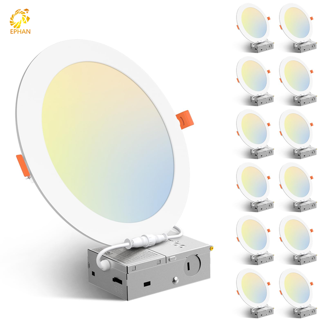 Top Selling Energy Star Dimmable LED Panel Light Round 4 Inch 9W 5CCT 750lm ETL Ultra Sim Recessed Light Anti-Glare Downlight