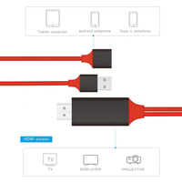 Full HD USB zu HDMI Konverter kabel HDMI Adapter kabel für iPhone 8X7 6s Plus iPad TV Xiaomi Android Phone zu HDMI Adapter