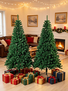 <span class=keywords><strong>Sapin</strong></span> de Noël en PVC en gros, équipé de feuilles de pin vertes, idéal pour la décoration de fêtes, de maisons et de bureaux. Noël - Product Image 2