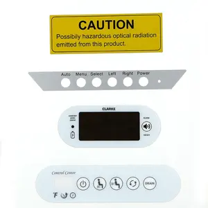 Equipo médico Etiqueta de plástico Superposición gráfica/Panel de policarbonato/Panel frontal Lexan para teclado de control electrónico médico