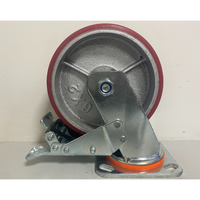 Roulettes industrielles 4 5 6 8 pouces Roulette pivotante robuste sans verrouillage pour l'extérieur
