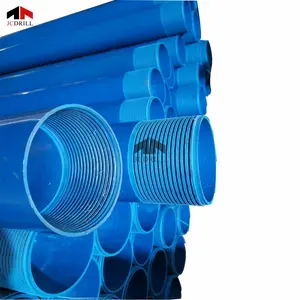 Pasokan Air PVC Plastik Penutup Sumur Pipa Lubang Bor Biru PVC Pipa Casing