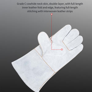 Guanti da Lavoro in Pelle Modello 4150 <span class=keywords><strong>MCR</strong></span> <span class=keywords><strong>SAFETY</strong></span> con Pollice Dritto, Personalizzabili per Uomo, per Saldatura e Sicurezza - Product Image 5