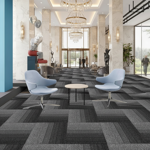 Dalles de <span class=keywords><strong>moquette</strong></span> de bureau 50x50, insonorisation, prix bas, dalles de <span class=keywords><strong>moquette</strong></span> bon marché, revêtement de sol de bureau, dalles de <span class=keywords><strong>moquette</strong></span> carrées de luxe pour usage commercial - Product Image 4