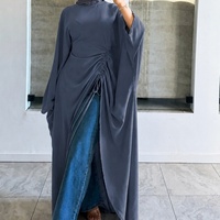 Turbans longs décontractés en polyester à manches chauve-souris et ourlet ajustable pour hommes grandes tailles 2026 LR1393