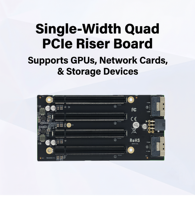 Tarjeta Riser PCIe 4.0 X16, Placa de Expansión de 4 Ranuras, Adaptador SlimSAS SFF-8654 a PCI-E con Fuente de Alimentación Independiente, Molde Privado