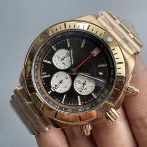 Relojes de Hombre de Lujo, Cronógrafo de Cuarzo, Oro Rosa, Acero Inoxidable 316L, Movimiento Japonés VK, Reloj para Hombre, Orologi - Product Image 2