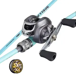 Weihai CTO 2 Section Baitcasting Bass Fishing Rod And Reel Combo Full Set Saltwater Fishing Rod Combo For Sale