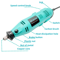 Mini-meuleuse électrique portative 220V/130W à vitesse réglable pour la sculpture et le polissage de bijoux, outils de bricolage 211