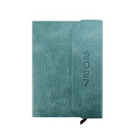 Agenda Diaria Triple Plegable ML A5 2027, Planificador Personal de un Año Completo, Cuaderno con Cubierta de Cuero, Encuadernación Térmica, 300 Hojas