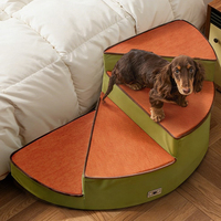 Escaliers pour animaux de compagnie courbés en gros, détachables et lavables, marches antidérapantes pour lit et canapé, rampes pour petits et moyens chiens, accessoires pour animaux de compagnie