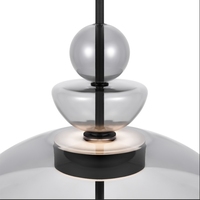 Lampe de table à manger suspendue noire dorée contemporaine suspension moderne lustre