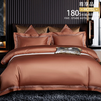 Parures de lit brodées en coton soyeux de qualité hôtelière, couleur et taille personnalisées, avec housse de couette et taies d'oreiller