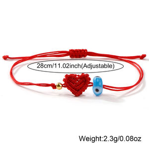 Pulsera <span class=keywords><strong>de</strong></span> Hilo Chapado en Oro Minimalista Cristiana Hecha a Mano Resoul con Cruz Ajustable y Borla, Cordón Trenzado Estilo Boho para <span class=keywords><strong>Amistad</strong></span> - Product Image 4