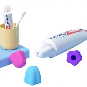 Creative Silicone Self-Closing <b>Toothpaste</b> Cap Mess-Free <b>Toothpaste</b> Squeezer <b>Dispenser</b> Topper - Product Image 1