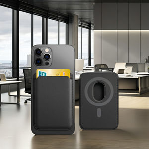 Dompet magnetik kulit bisnis mewah, dompet magnetik Super kuat, tas aksesori tempat kartu MagSafe untuk iPhone 16 untuk hadiah selamat datang - Product Image 3