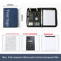Portefeuille de reliure en cuir A4 à dossier PU promotionnel avec poignée Padfolio A4 en cuir PU à fermeture éclair exécutif personnalisé