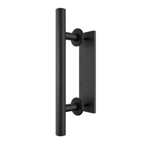 Poignée de porte de grange carrée WEKIS en acier noir moderne pour porte de garage, abri, cuisine, placard, atelier, appartement - Product Image 3