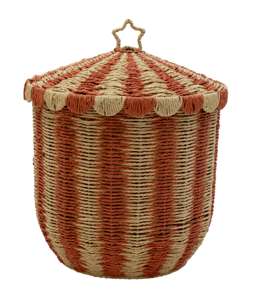 Handmade Sustainable Multifunction Paper Rope <b>Woven</b> Storage <b>Basket</b> for Home Decoration Toys Sundries for Kid - Product Image 1