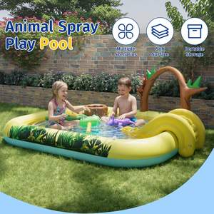 <span class=keywords><strong>Piscine</strong></span> gonflable multifonctionnelle personnalisée pour jeux aquatiques, en PVC, pour usage domestique et extérieur, avec arroseur, épaissie et agrandie - Product Image 4