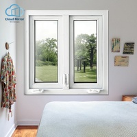 Fenêtre à battant et à bascule en PVC, ouverture vers l'intérieur, pour maison moderne, exportation à l'étranger