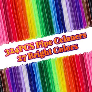 Lot de 100 tiges de chenille artisanales de 8 mm en forme de dessins animés pour la vente en gros - Product Image 4