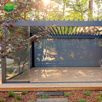 Livraison gratuite, abri d'auto motorisé en aluminium bioclimatique, gazebo et pergola de jardin, cadre enduit de poudre
