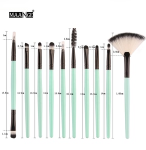 Für Maange Großhandel Profession elle Make-up Pinsel <span class=keywords><strong>Set</strong></span> 18 Stück Weiche Borsten Private Label Face & Concealer Rasierpinsel - Product Image 4