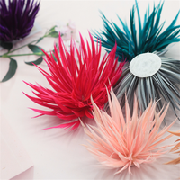 Orange teint millnery chapeau Fascinator naturel Biot plume d'oie pour cheveux mouche attachant matériel bricolage artisanat fête carnaval décor