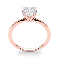 Anillo Solitario de Moissanita Elegante, Talla Personalizada, Certificado GRA, Chapado en Rodio/Oro Amarillo/Oro Rosa, Buen Precio, Venta al Por Mayor