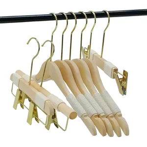 Sok Hanger Rack Goud Hanger Kleerhangers Populaire Kleding Hangen Kledingstuk Rek Massief Houten Henneptouw Opslag Houders 2022