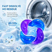 Capsules de lessive écologiques à 5 compartiments, 14-15g, nettoyage en profondeur, à base de plantes, haute efficacité, protection des couleurs, parfum longue durée