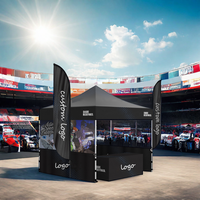 Tente d'Exposition Commerciale 10x10 Personnalisée, Tente à Auvent Modulable pour un Marketing Efficace