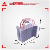 Refroidisseur de processeur personnalisé, dissipateur thermique, caloduc en aluminium, ailettes en cuivre, prise en charge ARGB, ventilateurs de boîtier d'ordinateur 90X90X25MM 1600 RPM 23dBA