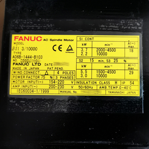 FANUC A06B-1444-B103 Nuevo Motor Servo AC Original, Piezas de PLC - Product Image 2