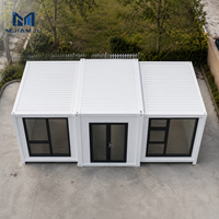 Conteneur pliable extensible de haute qualité JIAMJU avec design respirant, grandes fenêtres, hôtel préfabriqué de style moderne du milieu du siècle à vendre