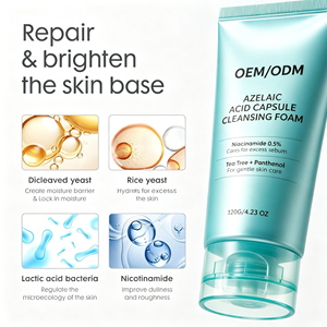 Mousse nettoyante à l'acide azélaïque en capsules, hydratante et douce, pour le soin de la peau, lissage de la texture, lavage quotidien du visage - Product Image 2