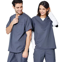 Anno Man Work Wear Gris Uniformes hospitaliers extensibles dans les deux sens Scrubs médicaux