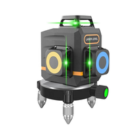 Niveau laser vert à faisceau auto-nivelant à 360 degrés de haute précision 3 mm/10 m 505-550 nm 5 points 3D professionnel mode intérieur/extérieur bricolage