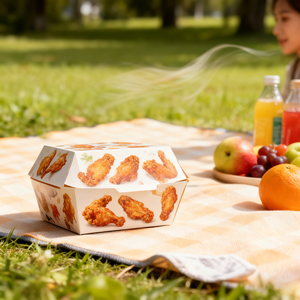 Groothandel milieuvriendelijke voedselveilige brandwerende ambachtelijke papieren moderne afhaalkartonnen dozen met aangepast logo en offset- en UV-druk - Product Image 4