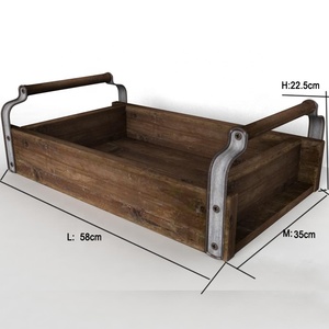 Luckywind <span class=keywords><strong>Vecchia</strong></span> Casa Colonica Barnwood Tablett Decorativo Rustico Vassoio Realizzata al 100% Autentico Legno di Recupero - Product Image 4