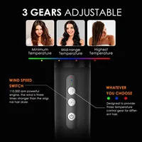 Kit d'outils capillaires multi-styler professionnel 7-en-1, sèche-cheveux électrique, brosse, lisseur, fer à boucler, peigne pour salon de beauté