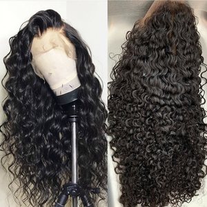 Wholesale Long Loose <b>Deep</b> Water <b>Wave</b> 13*4 Lace Heat Friendly Synthetic HD Lace Front <b>Wig</b> With Frontal Transparent Fiber <b>Wigs</b> - Product Image 2