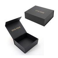 Boîte d'emballage pliable en carton noir sur mesure avec une épaisseur de 2 mm pour les marques de vêtements de luxe - Emballage en gros pour costumes et chemises