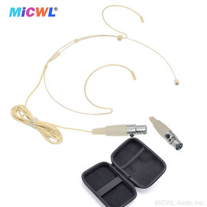 Beige HM600 Micrófono de auriculares colgante de doble oreja para EW G2 G3 G4 ULX SLX BLX QLX 4Pin 3Pin 3,5mm Transmisor de bolsillo ESTÉREO - Product Image 2