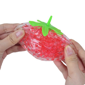 Novelty Strawberry Fruit Water Bead Filled <b>Squeeze</b> Stress <b>Ball</b> New Design Sensory Fidget Toys for Boys and Girls - Product Image 4